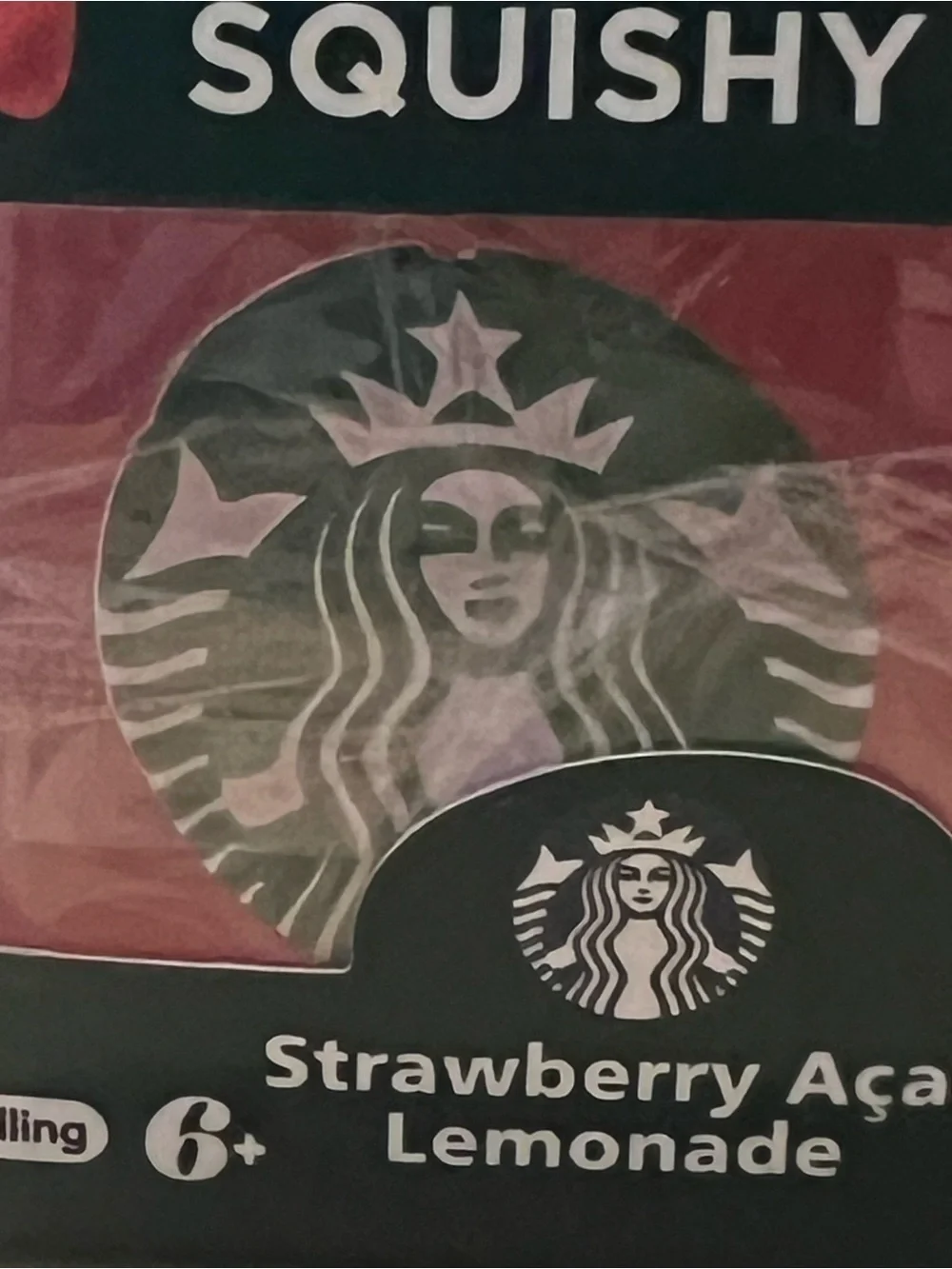 Starbucks Pink Strawberry Acai Lemonade Squishy Stress Toy